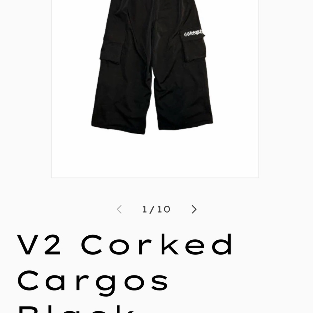 Brand new V2 Corked Cargo baggy ski pants